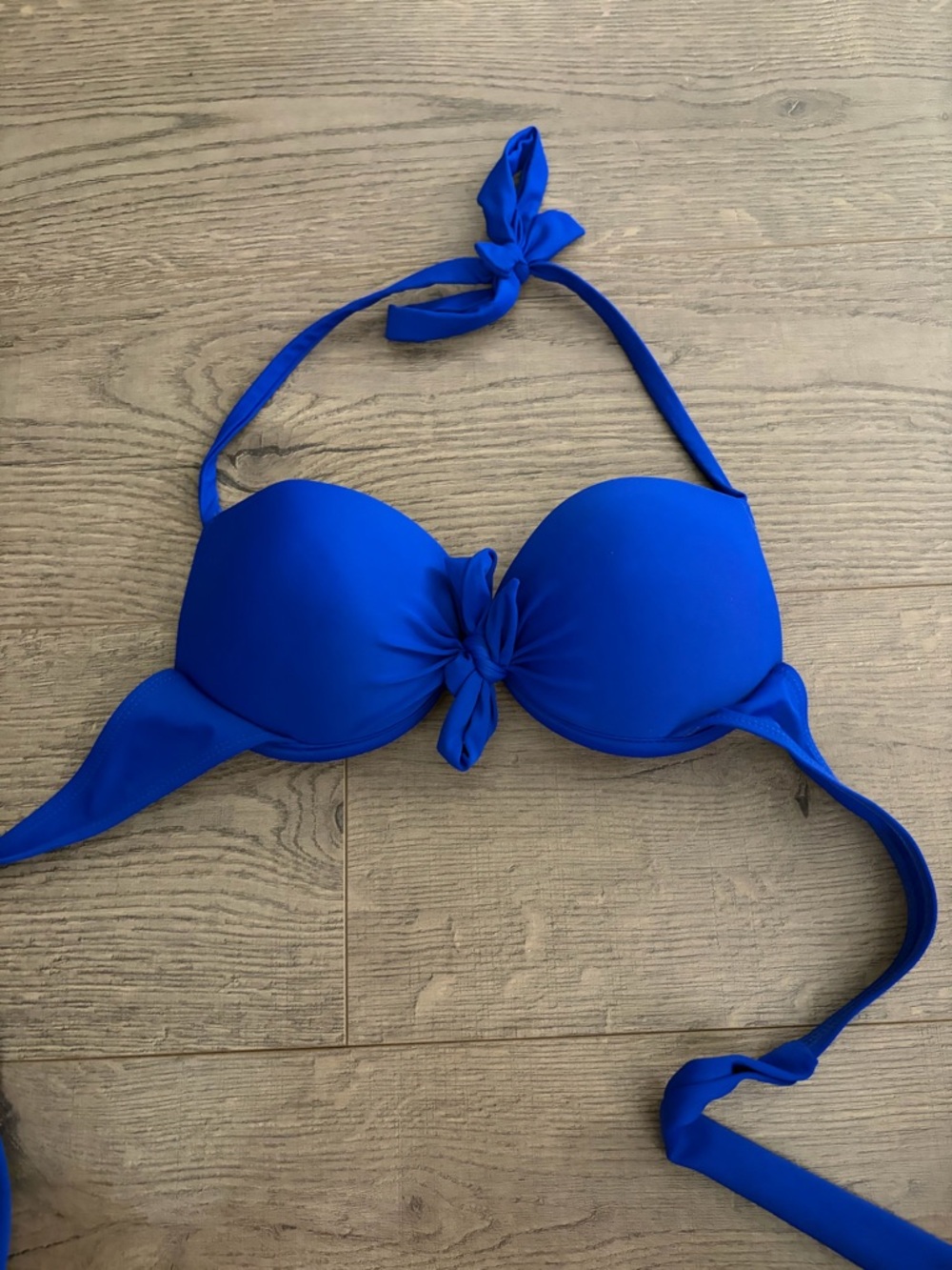 Royal Blue Knot Front Bikini Top